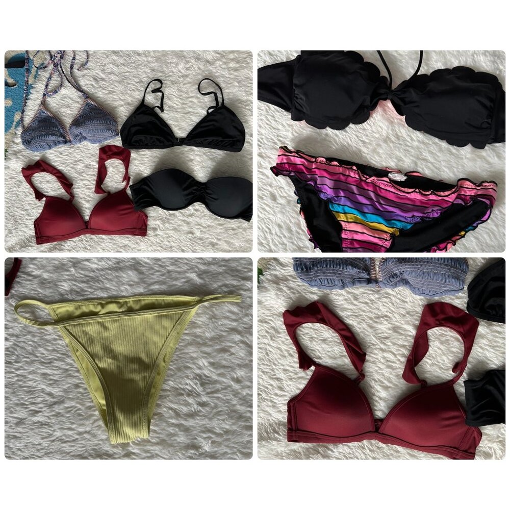 Bikini lot.. 4 bikini tops, 1 bottom and 1 bikini set SMALL